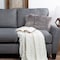 Hastings Home Hastings Home Gray Faux Fur Lumbar Pillow, 12x20 222092ONA - alternate 3